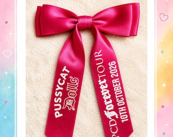 Pussycat Dolls PCD Forever Tour Hair Bow | Personalised Concert Bow | Custom Hair Clip | Concert Keepsake