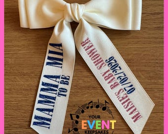 Mamma Mia To Be inspired Hair Bow Clip | Mamma Mia Merch| Mummy to be