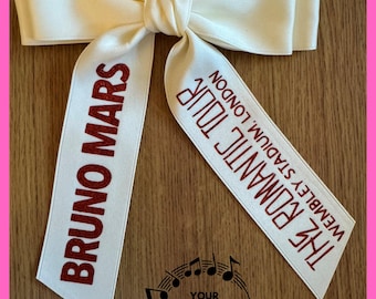 Bruno Mars The Romantic Tour inspired Hair Bow Clip | Bruno Mars Merch
