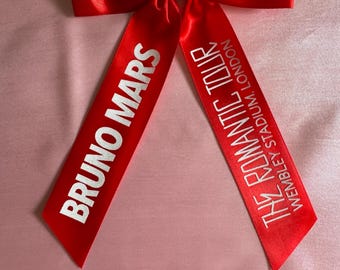 RED Bruno Mars The Romantic Tour inspired Hair Bow Clip | Bruno Mars Merch