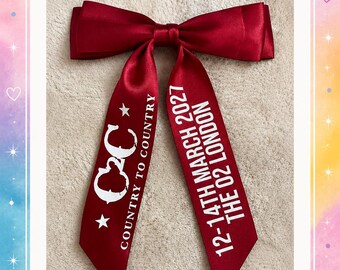 C2C Country to Country 2027 Hair Bow | C2C Festival Hair Clip | Country Music Concert Bow | London Glasgow Manchester
