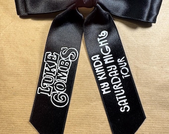 Luke Combs My Kinda Saturday Night Tour inspired Custom Concert Hair Bow Clip