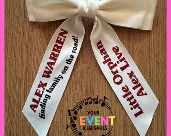 Custom Concert Hair Bow Clip - Personalised Any Concert or Event