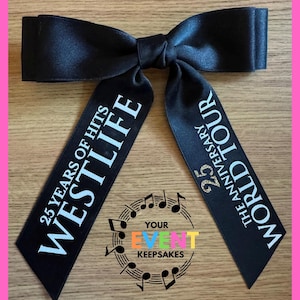 Westlife The Anniversary Tour inspired Custom Hair Clip Bow BLACK