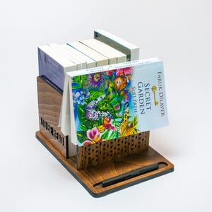 Book Holder, Handcrafted Wooden Book Stand with Custom Engraving - Perfect Gift for Book Lovers