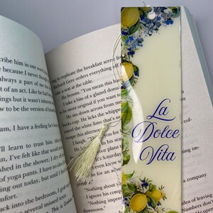 Lemon Floral Bookmark: La Dolce Vita Italian Summer Stationery