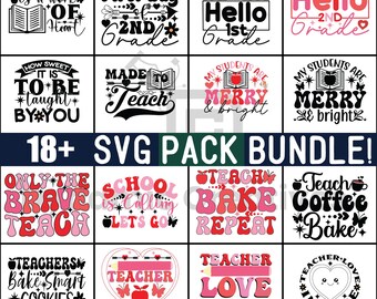 Teacher SVG Bundle, Creative Quotes and Illustrations for DIY Projects, Unique Gift for Teachers and Educators