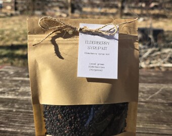 Elderberry Syrup Kit; Virginia elderberries; Locally sourced elderberries; Immune boosting
