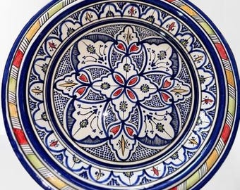 Traditional Moroccan plate handmade