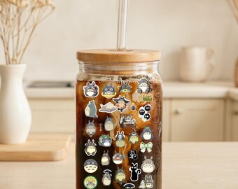 Studio Ghibli Glass Tumbler | Totoro | Everyday Use | Bamboo Lid