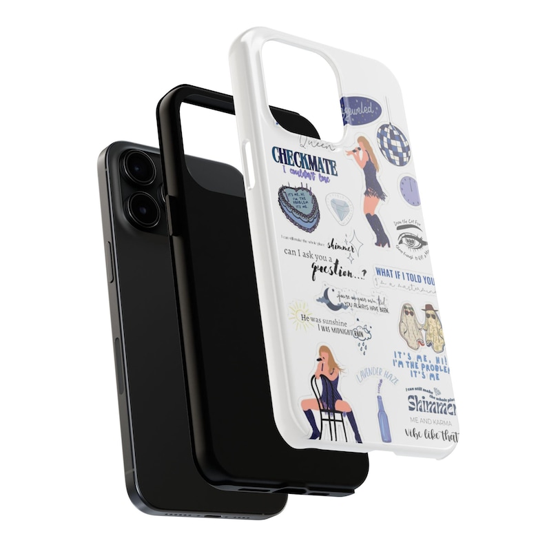 Aesthetic Taylor Phone Case - Midnight Swift Song Lyrics fit for, iPhone 16 15 14 13 12 Pro Max 8 , Samsung Galaxy S24 S23 S22 S21 Ultra image 4