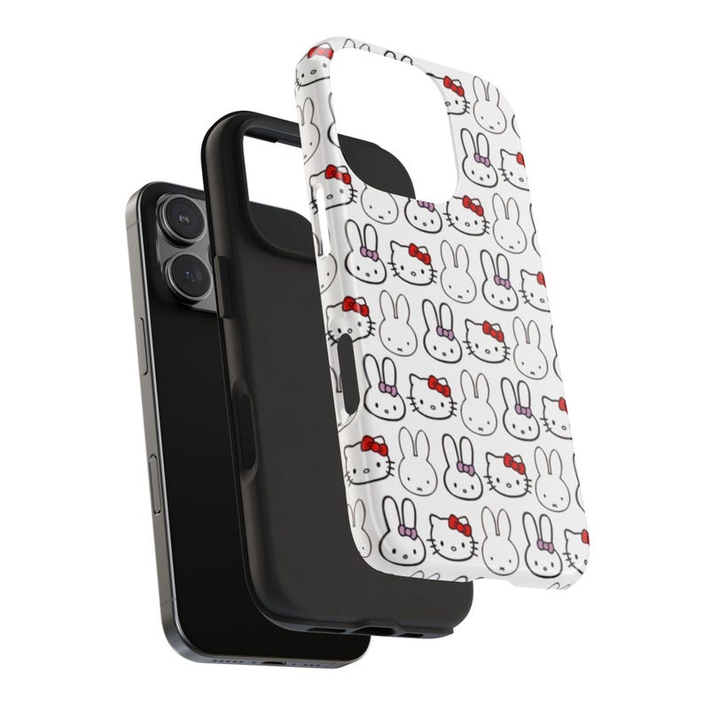 Funda de teléfono Kwaii Miffy Hello Kitty para iPhone 17, 16, 15, 14, 13, 12, 11 Plus Pro Max, Samsung Galaxy S25, S24, S23, S22, S21 Ultr imagen 5