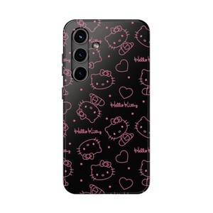 Kawaii Phone Case, Cute Bunny Pink iPhone Samsung Case, Anime Girl Art, Kawaii Hello Kitty Style Case, Hello Kitty Phone Case image 6