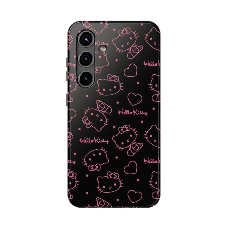 Kawaii Phone Case, Cute Bunny Pink iPhone Samsung Case, Anime Girl Art, Kawaii Hello Kitty Style Case, Hello Kitty Phone Case image 6