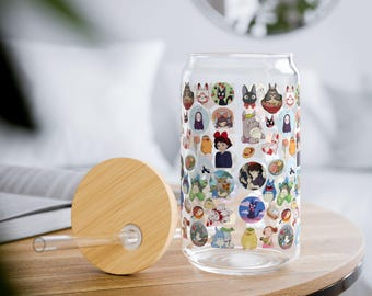 Studio Ghibli Glass Tumbler | Everyday Use | Bamboo Lid