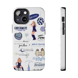 Aesthetic Taylor Phone Case - Midnight Swift Song Lyrics fit for, iPhone 16 15 14 13 12 Pro Max 8 , Samsung Galaxy S24 S23 S22 S21 Ultra image 1