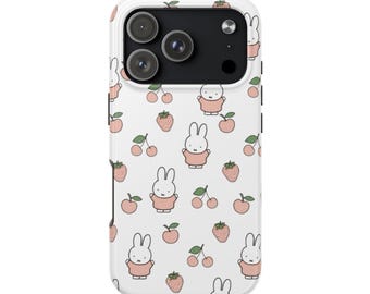 Kwaii Miffy Phone Case, For iPhone 18,17, 16, 15, 14, 13, 12, 11 Plus Pro Max, Samsung Galaxy S25, S24, S23, S22, S21 Ultr