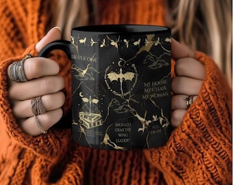 Fourth Wing Mug Bookish Dragon Mug Romantasy Mug for Xaden Riorson Fans BookTok Mug Gift for Wife Cute Bookish Mug Book Lover Gift