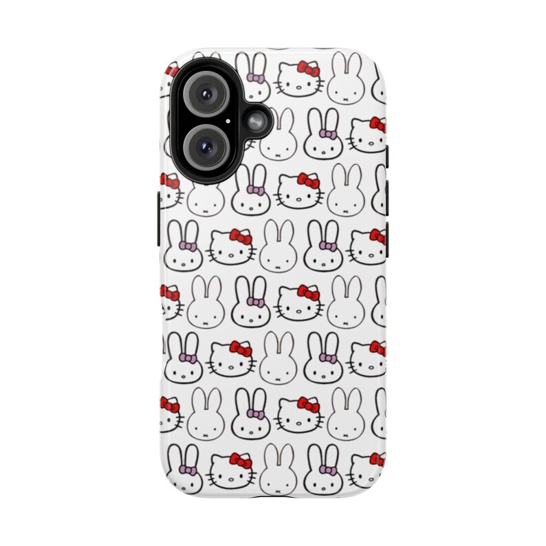 Funda de teléfono Kwaii Miffy Hello Kitty para iPhone 17, 16, 15, 14, 13, 12, 11 Plus Pro Max, Samsung Galaxy S25, S24, S23, S22, S21 Ultr imagen 6