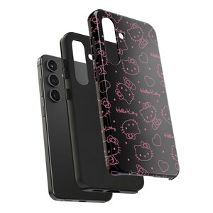 Kawaii Phone Case, Cute Bunny Pink iPhone Samsung Case, Anime Girl Art, Kawaii Hello Kitty Style Case, Hello Kitty Phone Case image 5