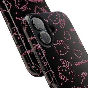 Kawaii Phone Case, Cute Bunny Pink iPhone Samsung Case, Anime Girl Art, Kawaii Hello Kitty Style Case, Hello Kitty Phone Case image 2
