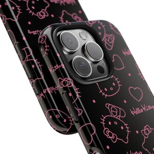 Kawaii Phone Case, Cute Bunny Pink iPhone Samsung Case, Anime Girl Art, Kawaii Hello Kitty Style Case, Hello Kitty Phone Case image 8