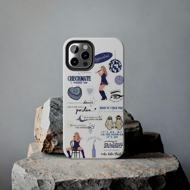 Aesthetic Taylor Phone Case - Midnight Swift Song Lyrics fit for, iPhone 16 15 14 13 12 Pro Max 8 , Samsung Galaxy S24 S23 S22 S21 Ultra image 3