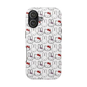 Funda de teléfono Kwaii Miffy Hello Kitty para iPhone 17, 16, 15, 14, 13, 12, 11 Plus Pro Max, Samsung Galaxy S25, S24, S23, S22, S21 Ultr imagen 2