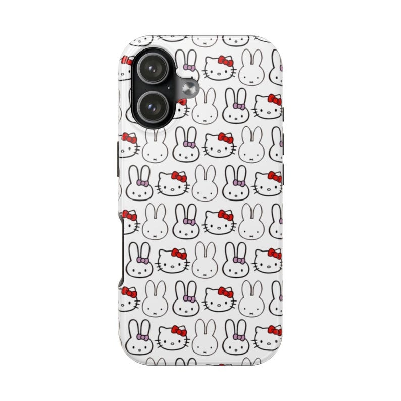 Funda de teléfono Kwaii Miffy Hello Kitty para iPhone 17, 16, 15, 14, 13, 12, 11 Plus Pro Max, Samsung Galaxy S25, S24, S23, S22, S21 Ultr imagen 2