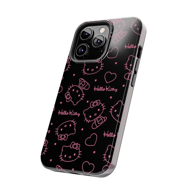 Kawaii Phone Case, Cute Bunny Pink iPhone Samsung Case, Anime Girl Art, Kawaii Hello Kitty Style Case, Hello Kitty Phone Case image 7