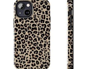Tan Leopard Cheetah Design Tough Hard Phone Case | iPhone 16/15/14/13/12/11 Pro Max MagSafe Case | Samsung Galaxy S23/S22/S21