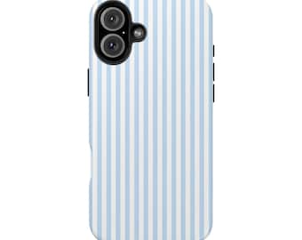 Blue Phone Case Monogram iPhone Case Aesthetic Blue Striped Phone Case Summer Coastal Phone Case Preppy Phonecase Beachy