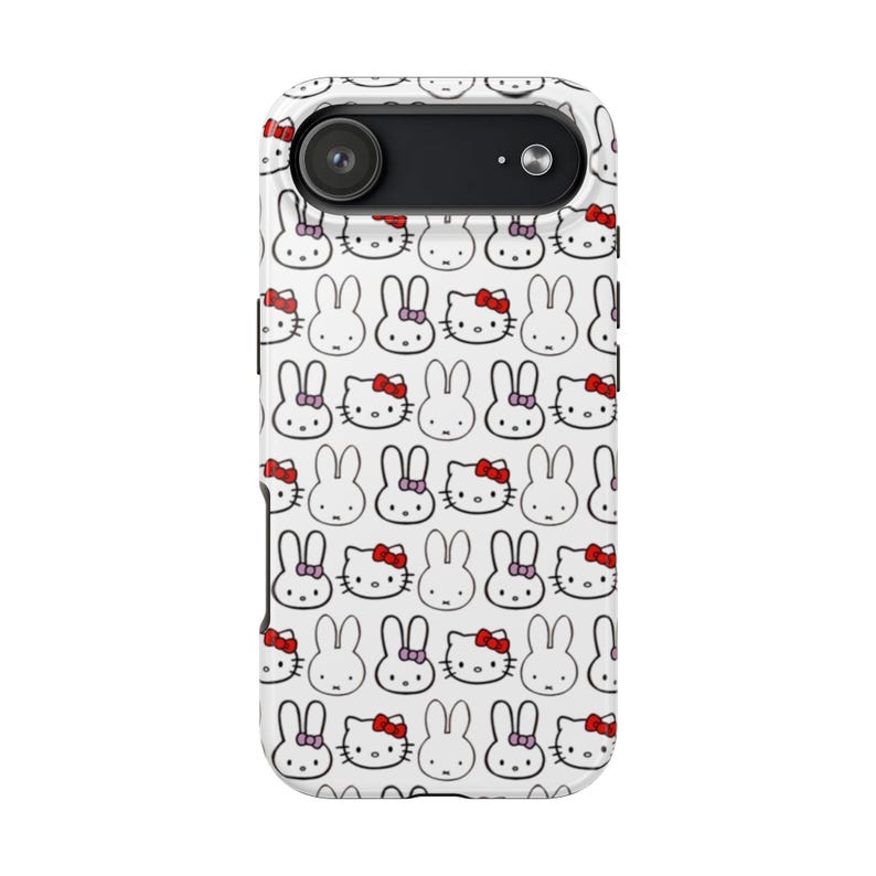 Funda de teléfono Kwaii Miffy Hello Kitty para iPhone 17, 16, 15, 14, 13, 12, 11 Plus Pro Max, Samsung Galaxy S25, S24, S23, S22, S21 Ultr imagen 3