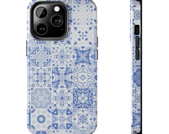 PRECIOUS TILES BLUE Phone Case for iPhone 16 15 14 13 12 11 | | Samsung S24 S23 S22 S21 |