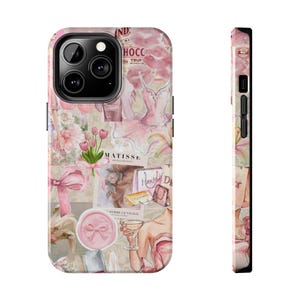 Coquette Collage-telefoonhoesje, preppy en schattig, iPhone 16 15 14 13 12 11, Samsung Galaxy S24 S23 S22 S21