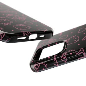 Kawaii Phone Case, Cute Bunny Pink iPhone Samsung Case, Anime Girl Art, Kawaii Hello Kitty Style Case, Hello Kitty Phone Case image 3