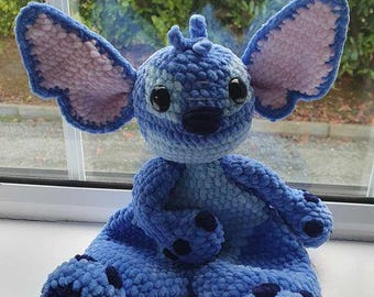 Stitch Snuggle Häkelanleitung PDF- Alien Amigurumi Plüschtier, Stofftier Anleitung, sofortiger Download