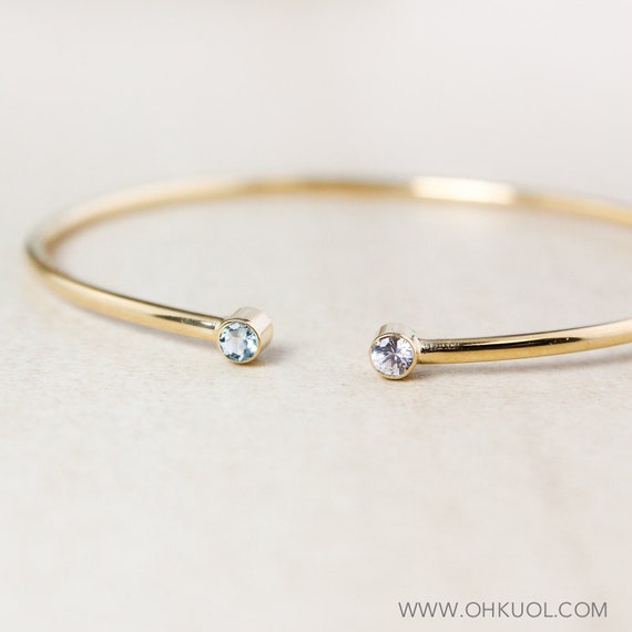 Dual birthstone bracelet clearance