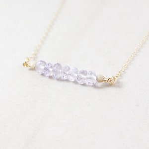 Pink Amethyst Necklace, 14K Gold Filled or 925 Sterling Silver image 2