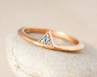 Triangle Birthstone Ring, Choose Your Birthstone, Birthstone Gifts, Stacking Ring