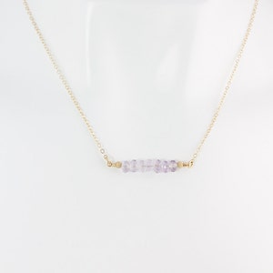 Pink Amethyst Necklace, 14K Gold Filled or 925 Sterling Silver image 3
