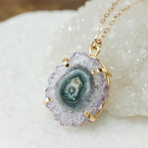 Amethyst Stalactite Pendant, Natural Purple Stalactite, Third Eye Chakra Amethyst, Calming Purple Crystal, Protective Crystal