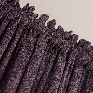 Rod Pocket Pleated Heavy Linen Curtain 19 Colors, Custom Linen Drapes for Living room with Double Pleated or Pencil Pleated Options.