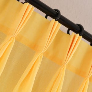 Custom Triple Pinch Pleat Linen Sheer Curtains, 21 Color Options Customization Available, Extra Wide Drapery Panels for Living Room,