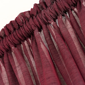 Extra Wide Linen Sheer Curtains, Custom Rod Pocket, Grommet, Hook, Ring Drapes for Rod or Track, 42 Color Options