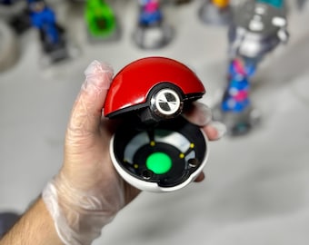 Large Realistic LED button pokeball handmade life size hand painted resin printed replica