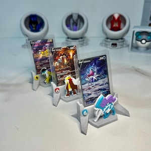Custom Marble with Monster TCG top loader stand