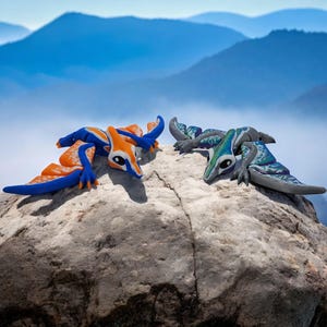 3D Printed Pterodactyl Fidget Toy, Multi Color Dinosaur, 4&quot; Long, 6&quot; Wide, Desk Toy, Dinosaur Gift, Stress Relief