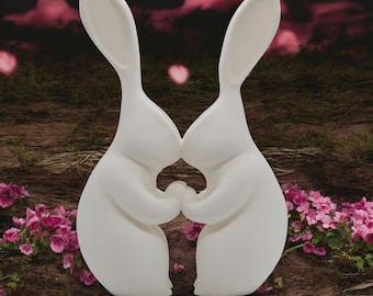 Jarrón de conejos impreso en 3D: una caprichosa exhibición de flores secas