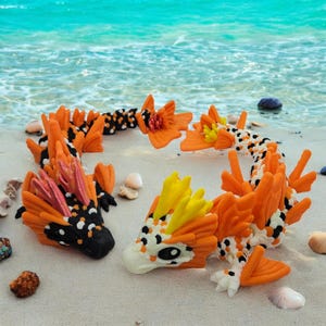 3D Printed Baby Koi Dragon, Multi Color Fidget Toy, Koi Dragon for Dragon Lovers, 13 Inches Long Fidget, Unique Gift